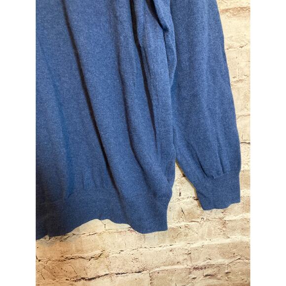 Daniel Hechter Paris Sweater Mens Large Blue Cotton & Cashmere Pullover - Picture 11 of 11